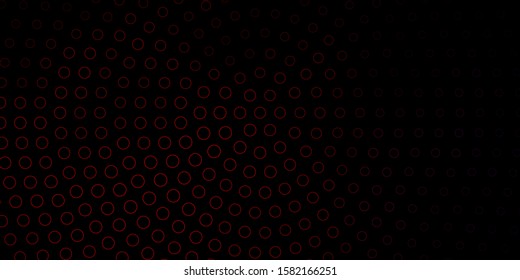 Dark Blue, Red vector pattern with spheres. Illustration with set of shining colorful abstract spheres. New template for a brand book.