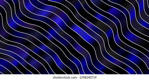 Dark Blue, Red vector pattern with wry lines. Colorful abstract illustration with gradient curves. Pattern for websites, landing pages.