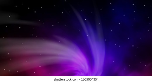 Dark Blue, Red vector pattern with abstract stars. Shining colorful illustration with small and big stars. Pattern for wrapping gifts.