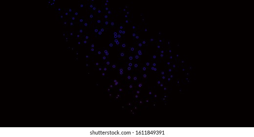 Dark Blue, Red vector pattern with spheres. Abstract decorative design in gradient style with bubbles. Pattern for wallpapers, curtains.