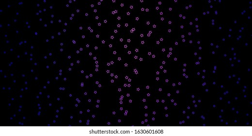 Dark Blue, Red vector pattern with abstract stars. Modern geometric abstract illustration with stars. Pattern for websites, landing pages.