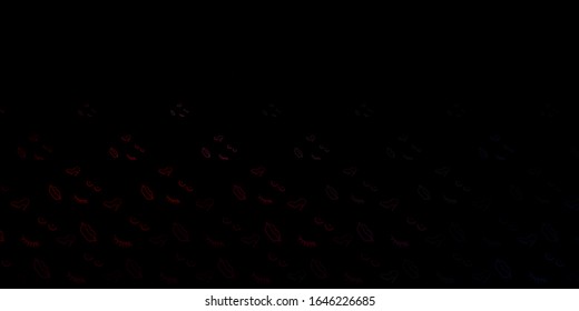 Dark Blue, Red vector pattern with feminism elements. Simple design in abstract style with women’s rights activism. Background for International Women’s Day.