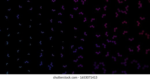 Dark Blue, Red vector pattern with magic elements. Retro design in abstract style with witchcraft forms. Simple design for occult depiction.