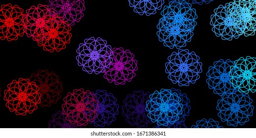 Dark Blue, Red vector pattern with abstract shapes. Simple design in abstract style with gradient forms. Smart design for your business.