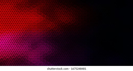 Dark Blue, Red vector pattern with magic elements. Colorful vintage illustration with gradient alchemy shapes. Background for esoteric, mystic designs.
