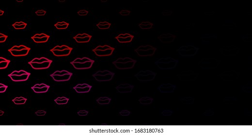 Dark Blue, Red vector pattern with feminism elements. Colorful feminism symbols with a gradient in modern style. Background for International Women’s Day.