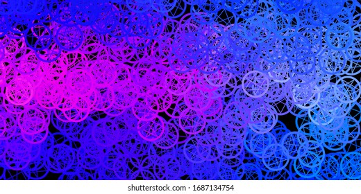 Dark Blue, Red vector pattern with magic elements. Retro design in abstract style with witchcraft forms. Design for magic, spiritual events.