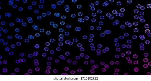 Dark Blue, Red vector pattern with magic elements. Retro design in abstract style with witchcraft forms. Design for magic, spiritual events.