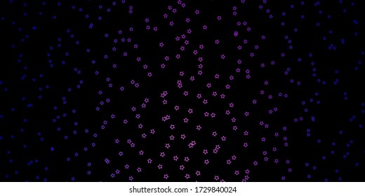 Dark Blue, Red vector pattern with abstract stars. Modern geometric abstract illustration with stars. Pattern for websites, landing pages.
