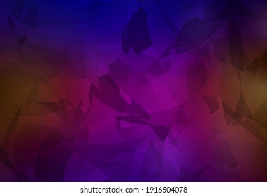 Dark Blue, Red vector pattern with random polygonals. Simple colorful illustration with abstract gradient shapes. Elegant design for wallpapers.