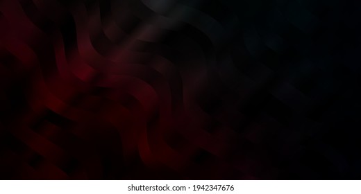 Dark Blue, Red vector pattern with wry lines. Illustration in halftone style with gradient curves. Best design for your ad, poster, banner.