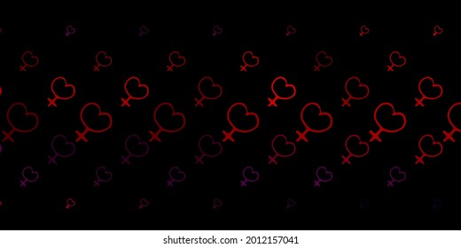 Dark Blue, Red vector pattern with feminism elements. Simple design in abstract style with women’s rights activism. Best design to show the power of women.