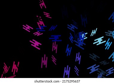 Dark Blue, Red vector pattern with narrow lines. Decorative shining illustration with lines on abstract template. Best design for your ad, poster, banner.