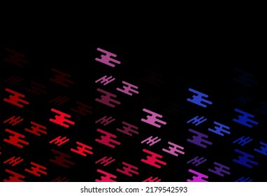 Dark Blue, Red vector pattern with narrow lines. Modern geometrical abstract illustration with staves. Best design for your ad, poster, banner.