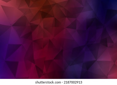 Dunkelblau, rotes Vektormuster mit polygonalem Stil. Illustration mit einer Reihe von bunten Dreiecken. Modernes Design für Ihre Visitenkarte.