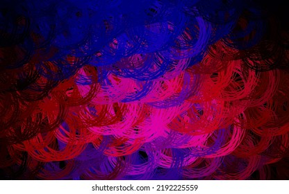 Dark Blue, Red vector pattern with bent lines. A circumflex abstract illustration with gradient. Pattern for your design.