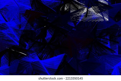 Dark Blue, Red vector pattern with random forms.