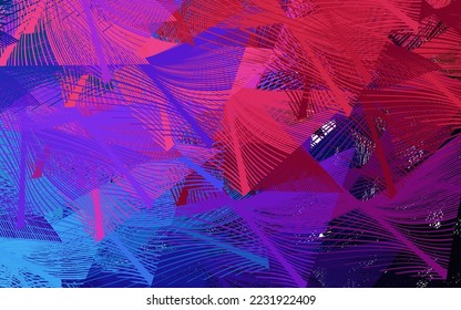 Dark Blue, Red vector pattern with sharp lines. Glitter abstract illustration with colorful sticks. Best design for your ad, poster, banner.