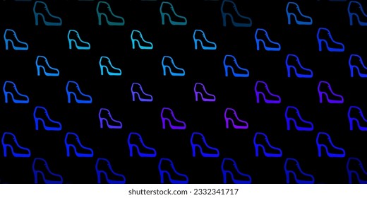 Dark blue, red vector pattern with feminism elements. Colorful feminism symbols with a gradient in modern style. Simple design for your web site.