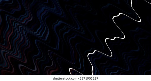 Dark Blue, Red vector pattern with lines. Colorful illustration in circular style with lines. Pattern for business booklets, leaflets