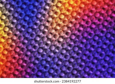 Dark Blue, Red vector pattern with spheres. Glitter abstract illustration with blurred drops of rain. New template for your brand book.
