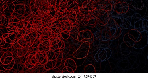 Dark blue, red vector pattern with abstract shapes. Modern abstract illustration with gradient random forms. Smart design for your business.