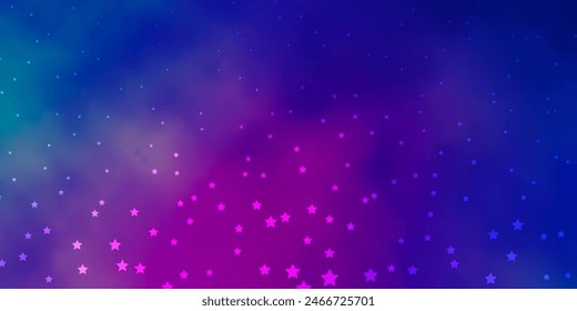 Dark Blue, Red vector pattern with abstract stars. Colorful illustration in abstract style with gradient stars. Pattern for new year ad, booklets.