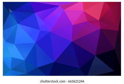 Dark Blue, Red vector Pattern.  triangular template. Geometric sample. Repeating routine with triangle shapes. New texture for your design. Pattern can be used for background.