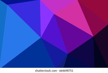 Dark Blue, Red vector Pattern.  triangular template. Geometric sample. Repeating routine with triangle shapes. New texture for your design. Pattern can be used for background.
