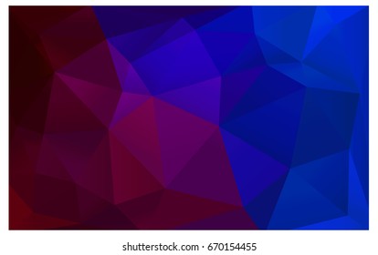 Dark Blue, Red vector Pattern.  triangular template. Geometric sample. Repeating routine with triangle shapes. New texture for your design. Pattern can be used for background.