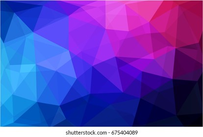 Dark Blue, Red vector Pattern.  triangular template. Geometric sample. Repeating routine with triangle shapes. New texture for your design. Pattern can be used for background.
