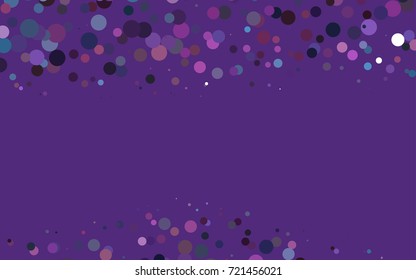 Dark Blue, Red vector pattern with colored spheres. Geometric sample of repeating circles on white background in halftone style.