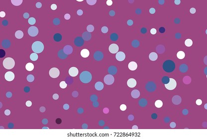 Dark Blue, Red vector pattern with colored spheres. Geometric sample of repeating circles on white background in halftone style.