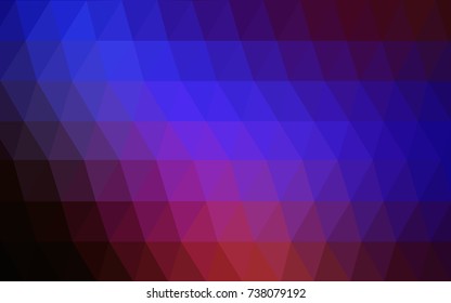 Dark Blue, Red vector Pattern.  triangular template. Geometric sample. Repeating routine with triangle shapes. New texture for your design. Pattern can be used for background.