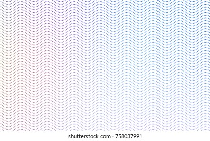 Dark Blue, Red vector pattern with colored spheres. Geometric sample of repeating circles on white background in halftone style.