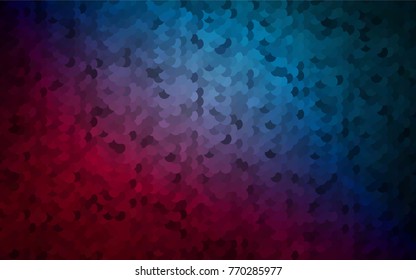 Dark Blue, Red vector red pattern of geometric circles, shapes. Colorful mosaic banner. Geometric background with colored disks.