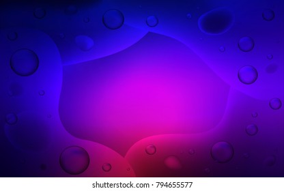Dark Blue, Red vector pattern with curved circles. Creative geometric illustration in memphis style with gradient. The template for cell phone backgrounds.
