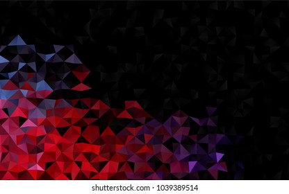 Dark Blue, Red vector polygon abstract template. Colorful illustration in abstract style with gradient. A completely new template for your business design.