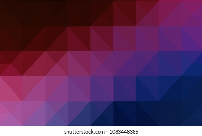 Dark Blue, Red vector polygon abstract backdrop. Colorful illustration in polygonal style with gradient. The template for cell phone's backgrounds.