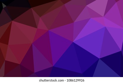 Dark Blue, Red vector polygon abstract layout. Elegant bright polygonal illustration with gradient. A completely new design for your leaflet.