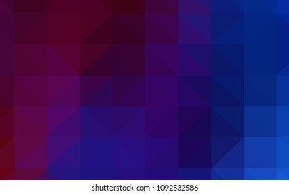 Dark Blue, Red vector polygon abstract backdrop. Colorful illustration in polygonal style with gradient. A new texture for your web site.