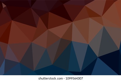 Dark Blue, Red vector polygon abstract layout. A sample with polygonal shapes. A completely new design for your business.