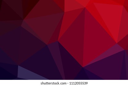 Dark Blue, Red vector polygon abstract background. A completely new color illustration in a  polygonal style. The best triangular design for your business.
