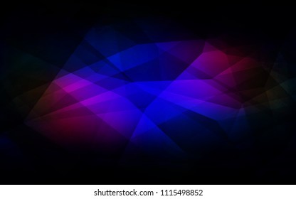 Dark Blue, Red vector polygon abstract background. Colorful illustration in polygonal style with gradient. Polygonal design for your web site.