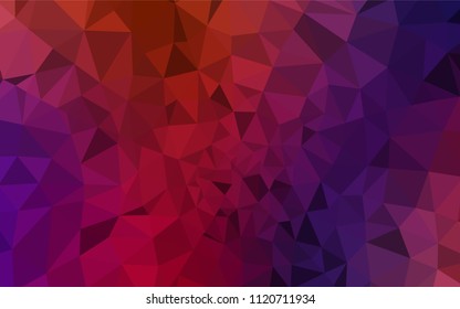 Dark Blue, Red vector polygon abstract background. Colorful illustration in polygonal style with gradient. Pattern for a brand book's backdrop.