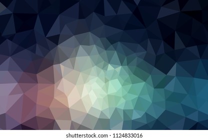 Dark Blue, Red vector polygon abstract background. Geometric illustration in Origami style with gradient.  Brand new design for your business.