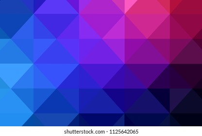 Dark Blue, Red vector polygon abstract background. Creative geometric illustration in Origami style with gradient. The best triangular design for your business.