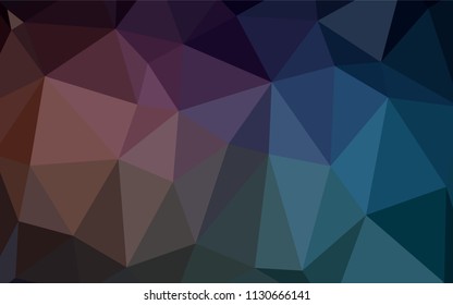 Dark Blue, Red vector polygon abstract backdrop. Creative illustration in halftone style with gradient. Textured pattern can be used for background.