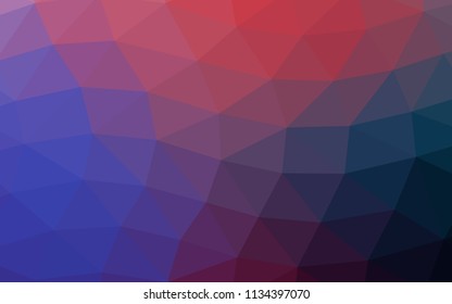 Dark Blue, Red vector polygon abstract polygon abstract. Triangular geometric sample with gradient.  The best triangular design for your business.