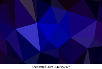 Dark Blue, Red vector polygon abstract background. Elegant bright polygonal illustration with gradient. Pattern for a brand book's backdrop.